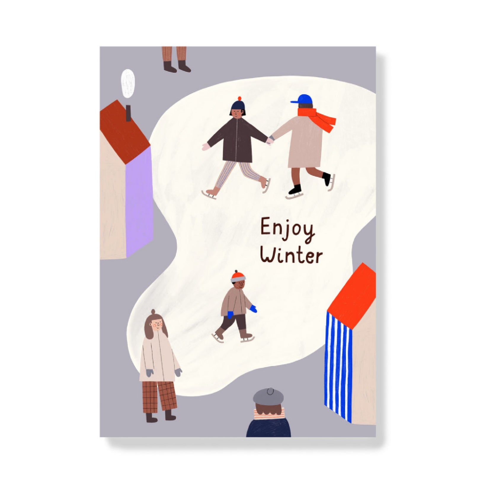 Postkarte 'ice skating' Anna Katharina Jansen