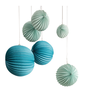 YEY! Let's Party Lampions 'aqua / 3 Stück'