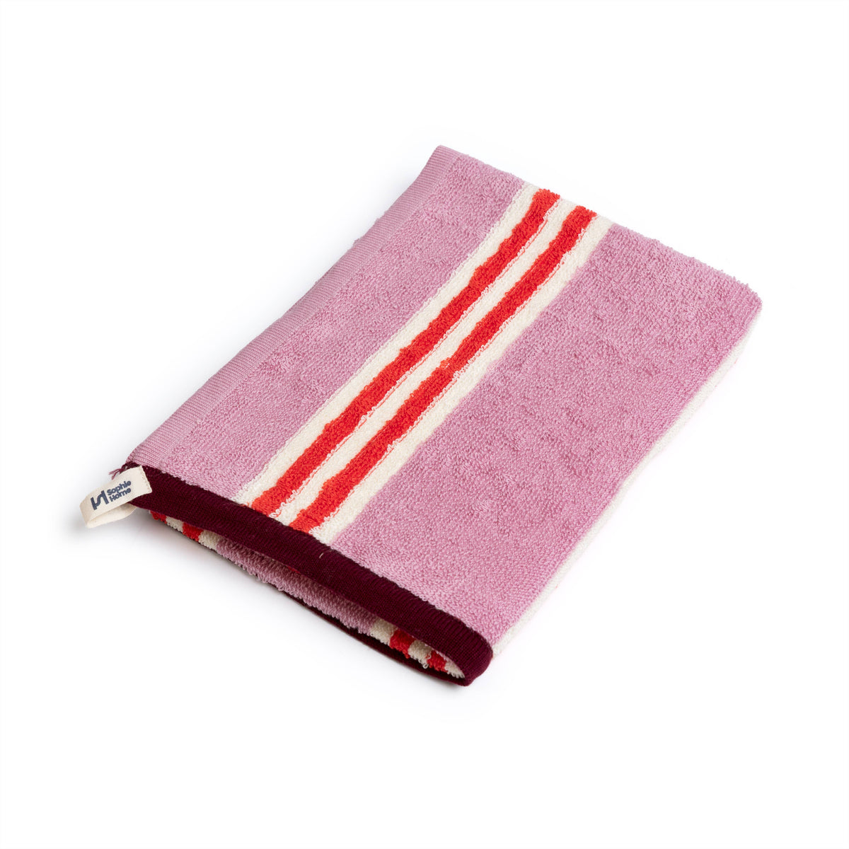 Sophie Home Ltd - Frottee-Handtuch in Rosa Streifen