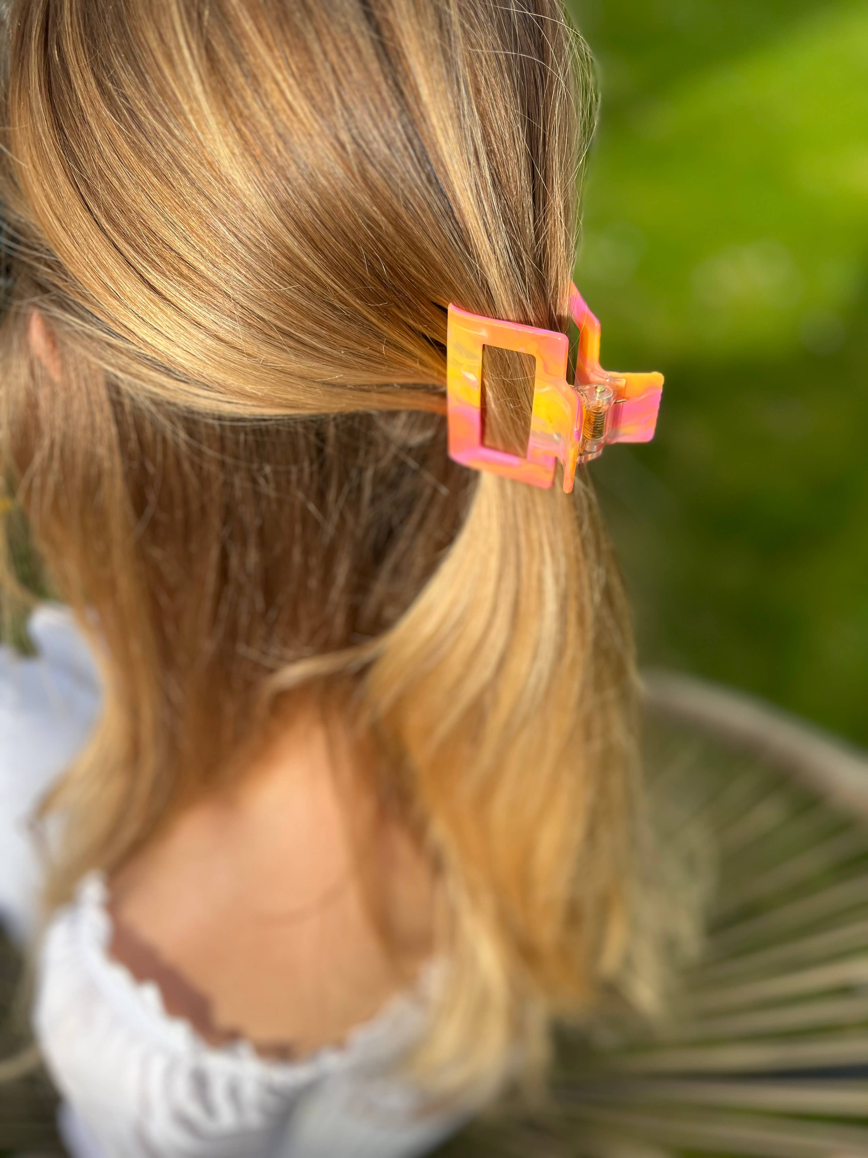 Haarspange Quadrat Sorbet