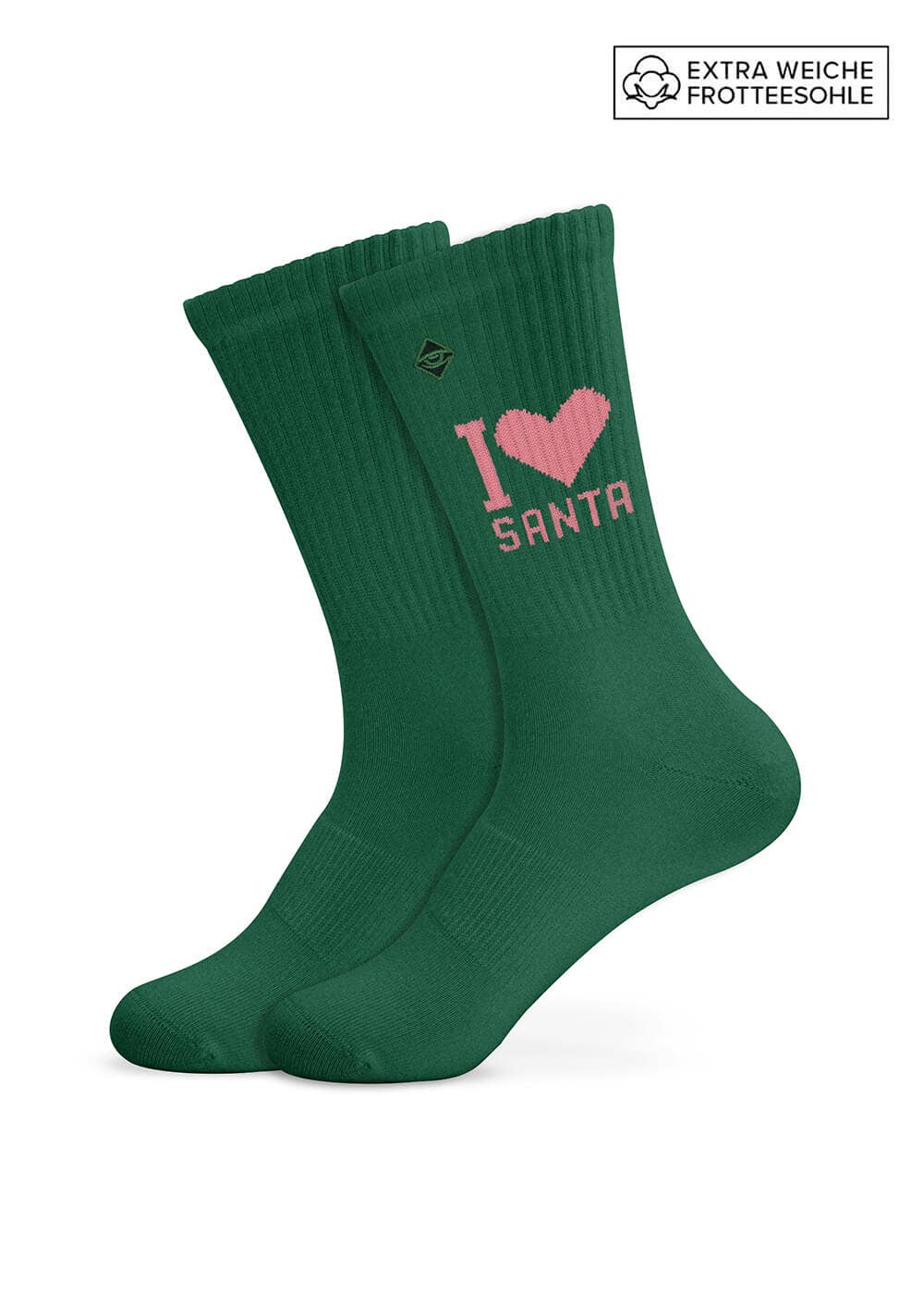 J.Clay I Love Santa - Dark Green - Weihnachtssocken