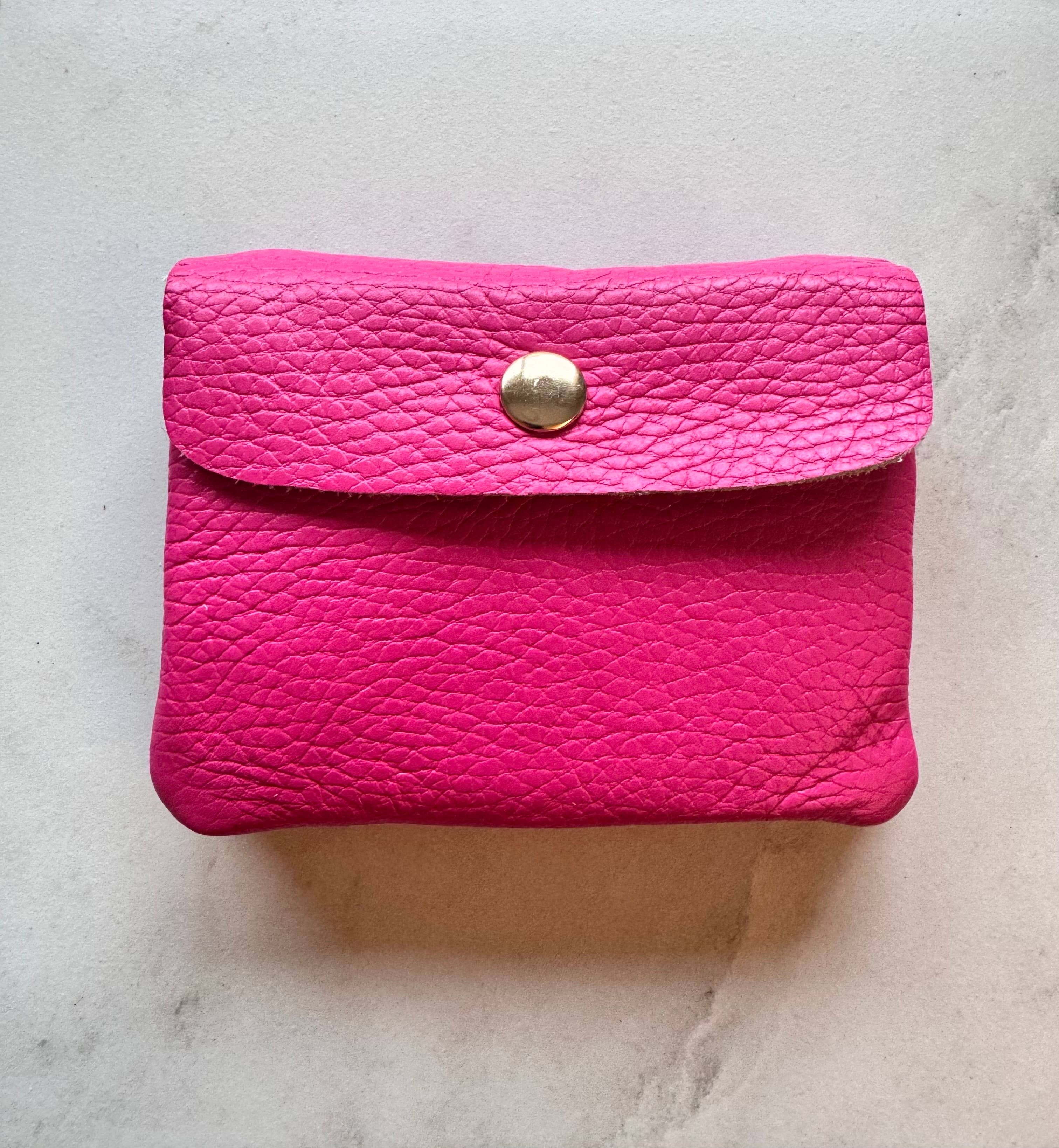 Münz- und Kartenetui in pink