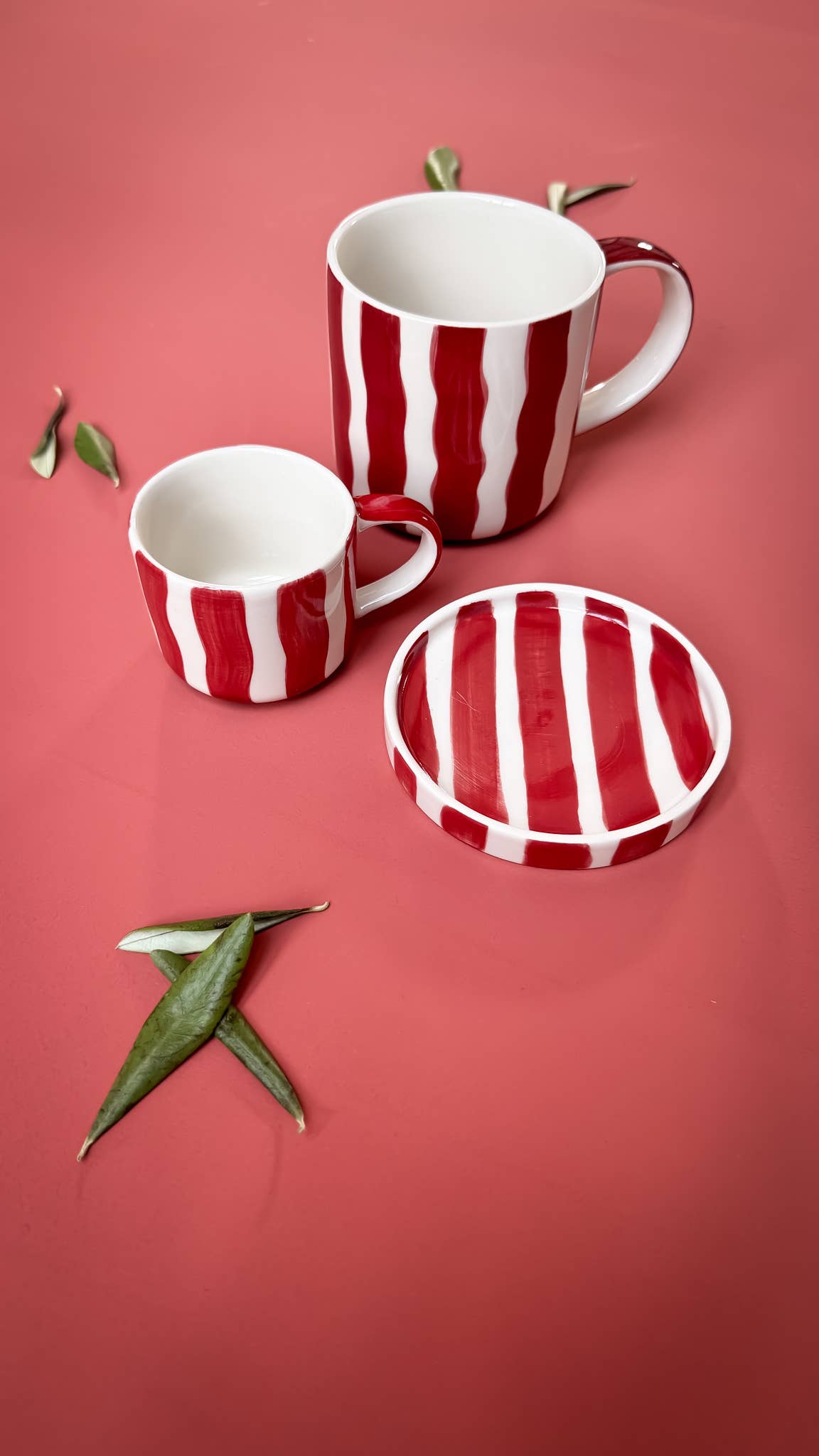Espresso Stripes - tramonto red (2er Set - 4 Teile)