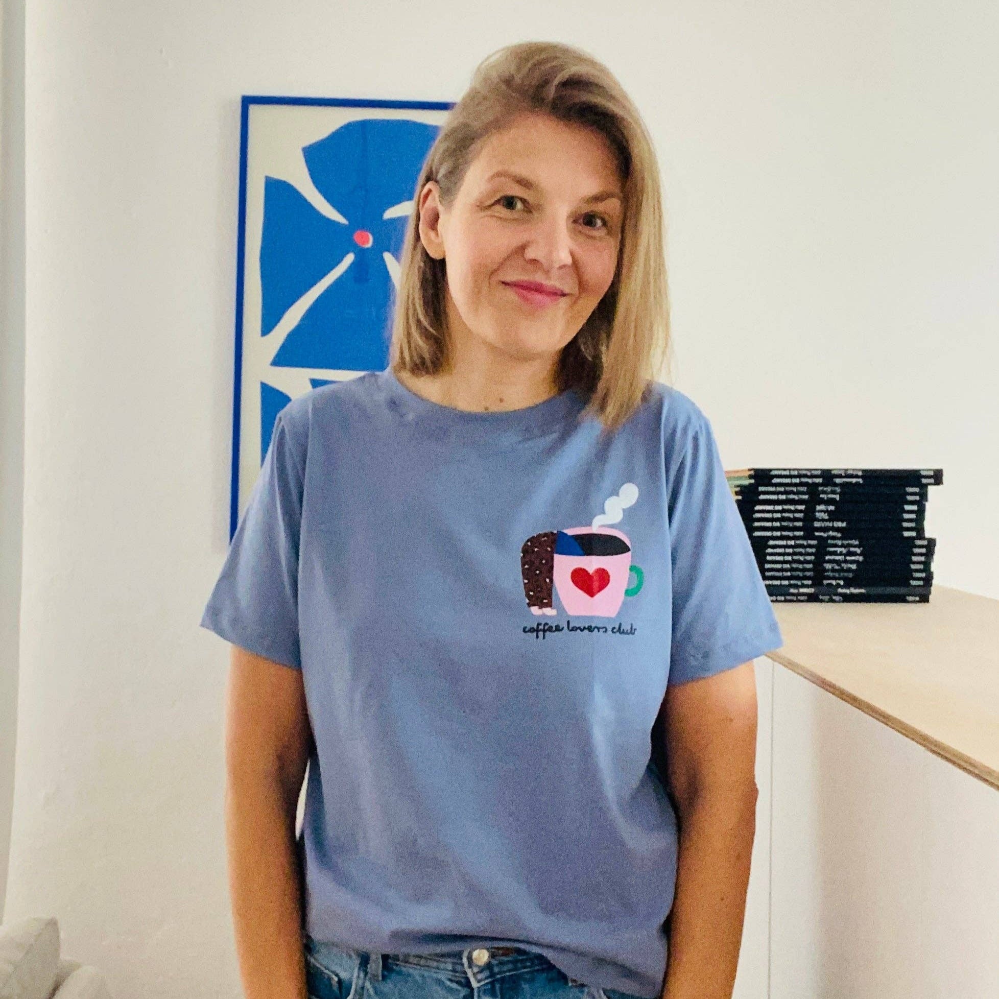 COFFEE LOVERS AUF BLAU -  T-SHIRT Don't grow up