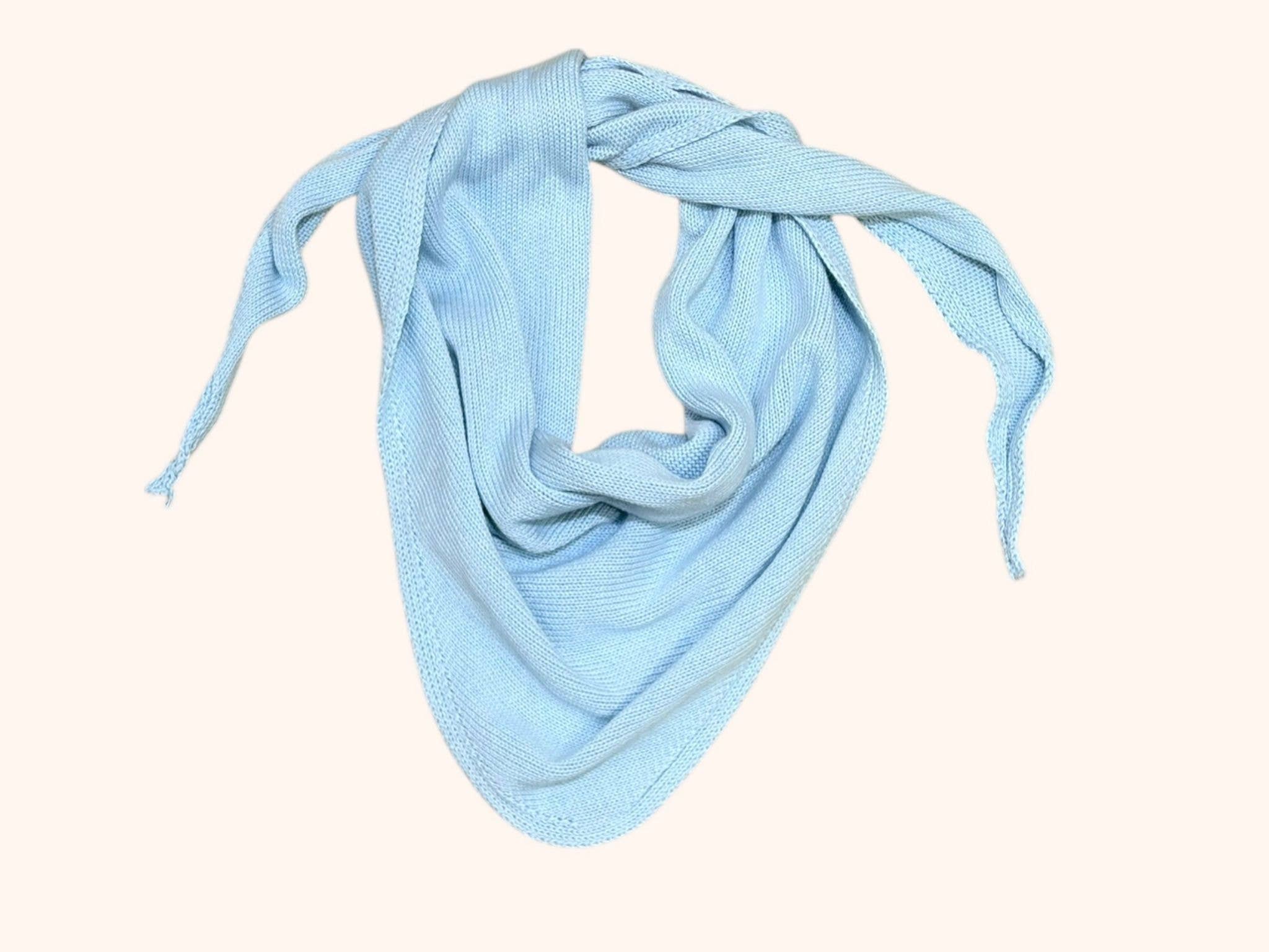 Einfarbiges Dreieckstuch aus 100 % Baumwollstrick