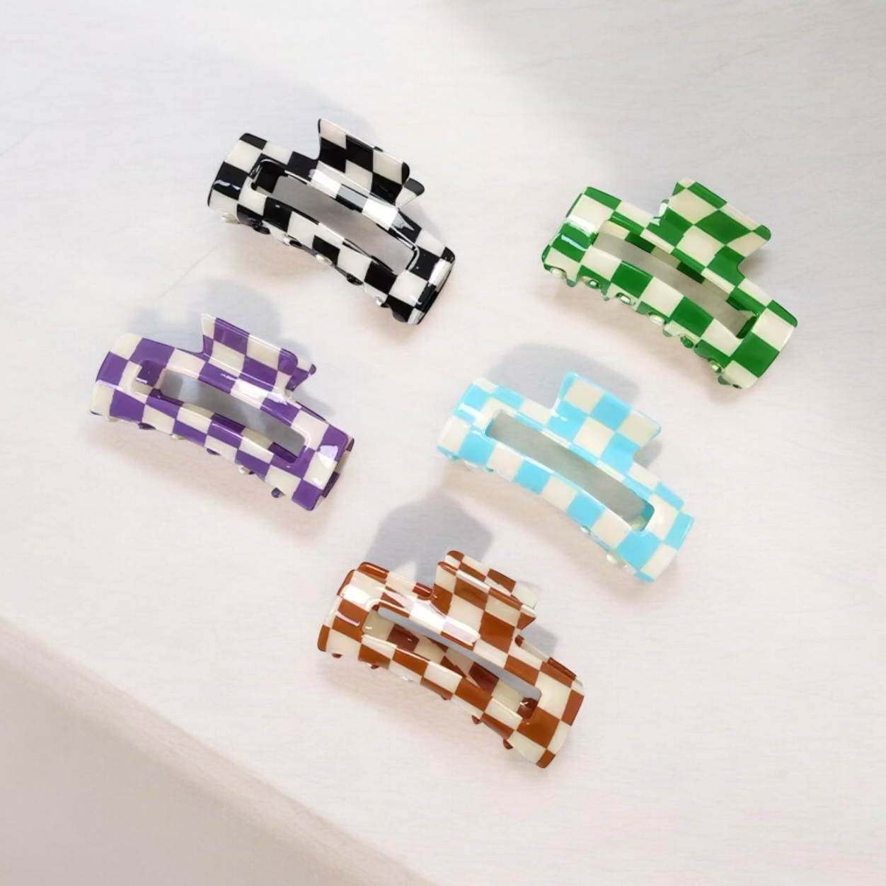 Haarklammer kariert bunt De lange Tafel