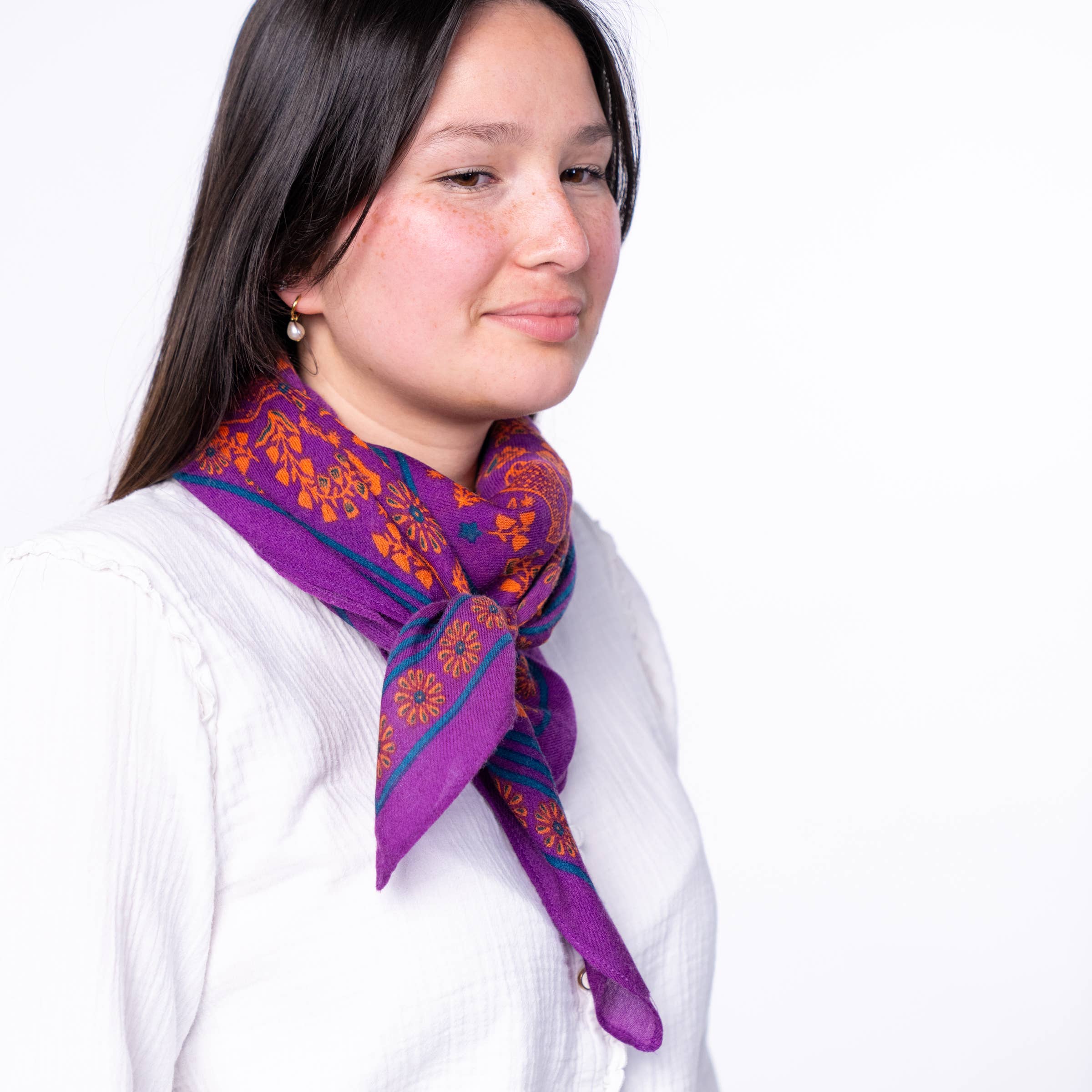 Schal aus 100% Wolle Constance Plum von Billybelt