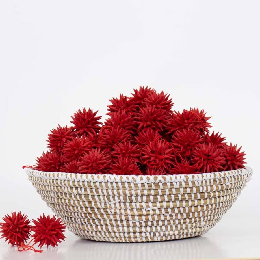 Stern Mini Kotte 6er Set aus Papier - rot