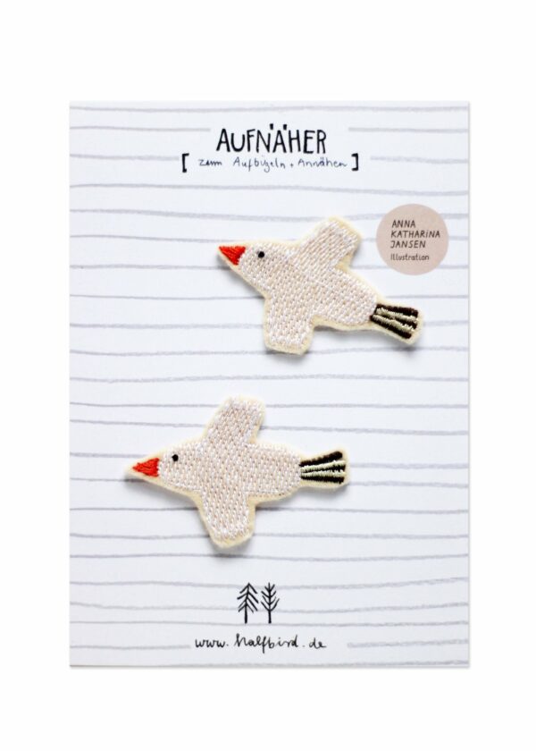 Aufnäher 'Vogel-2er Set' von Halfbird