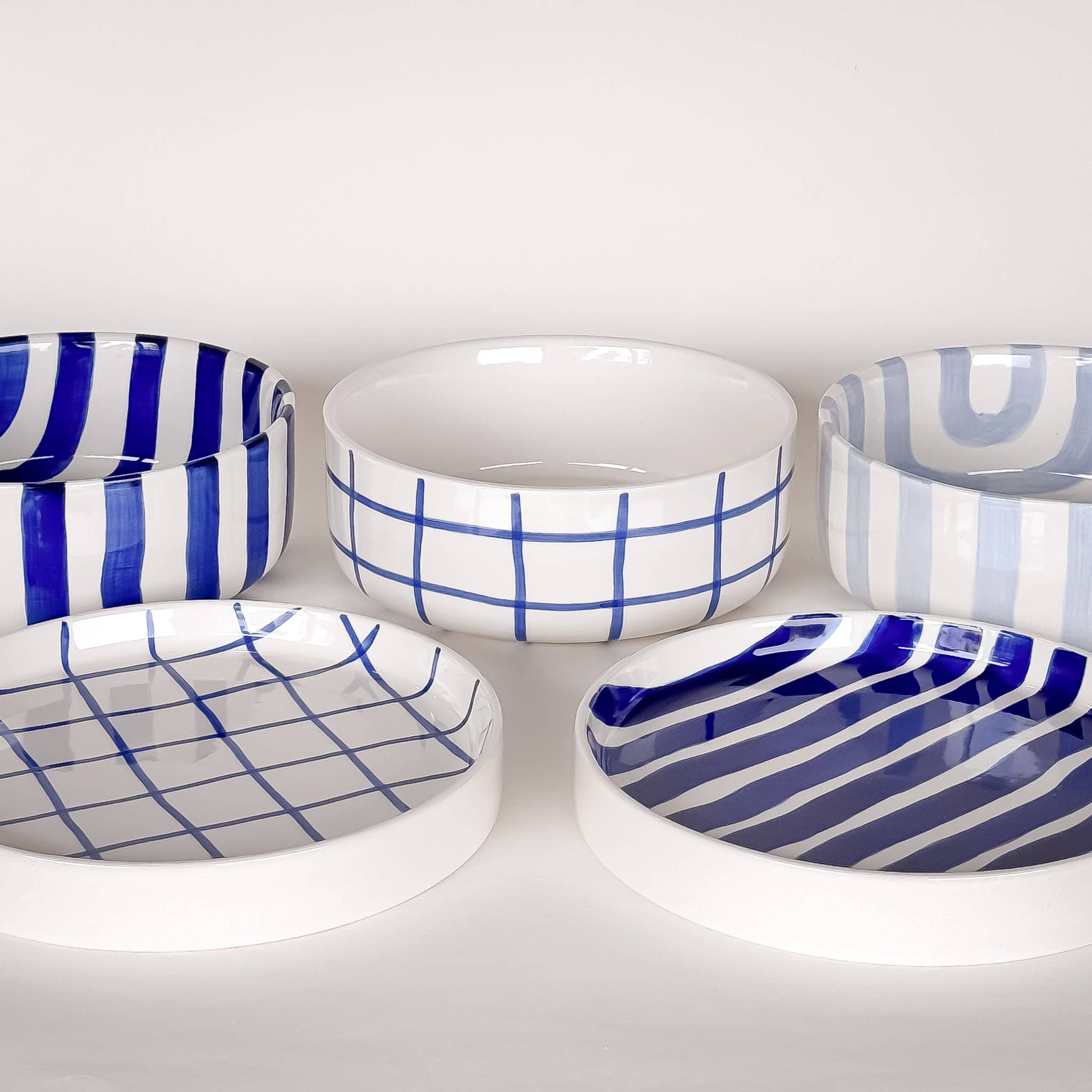 Schale Grid - mare blue Magazin Minori