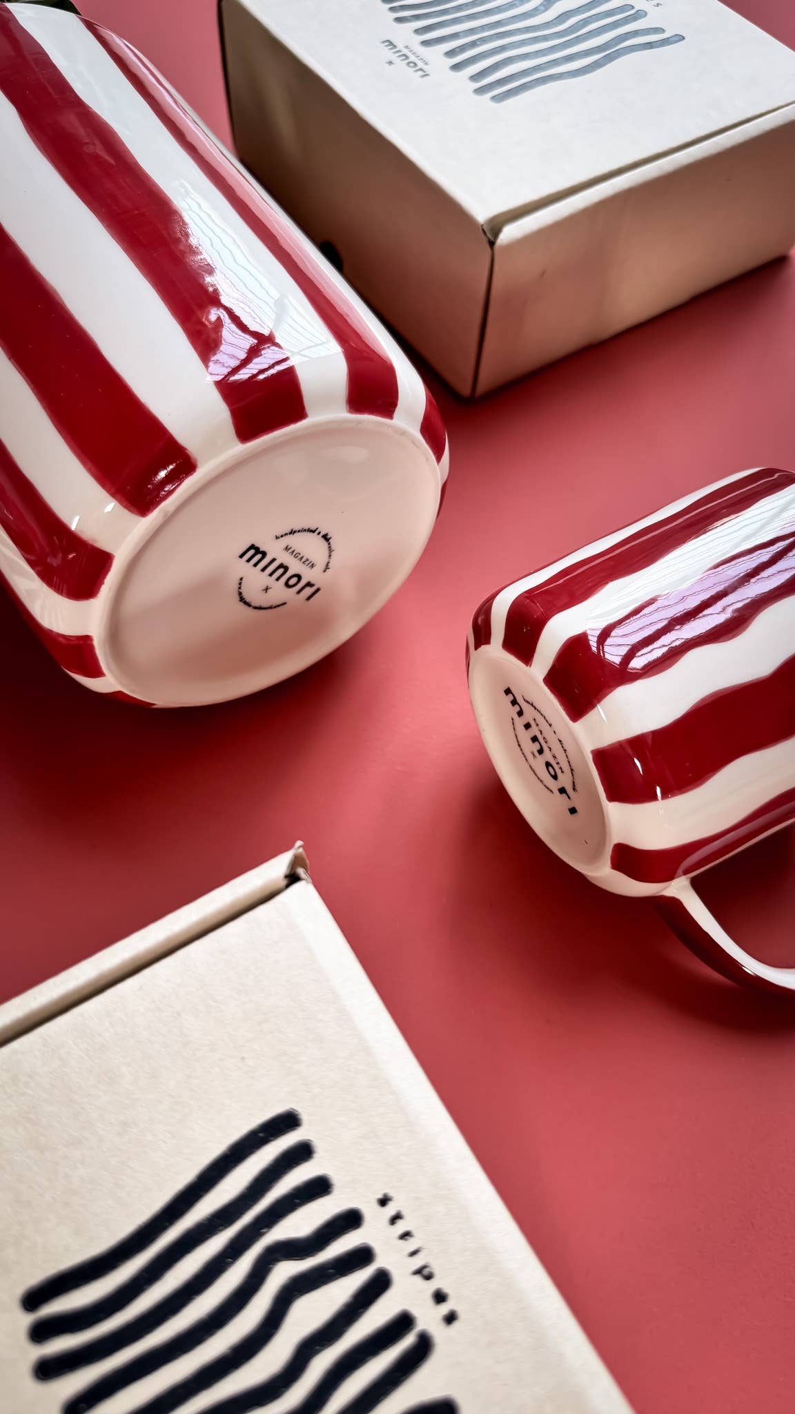 Espresso Stripes - tramonto red (2er Set - 4 Teile)