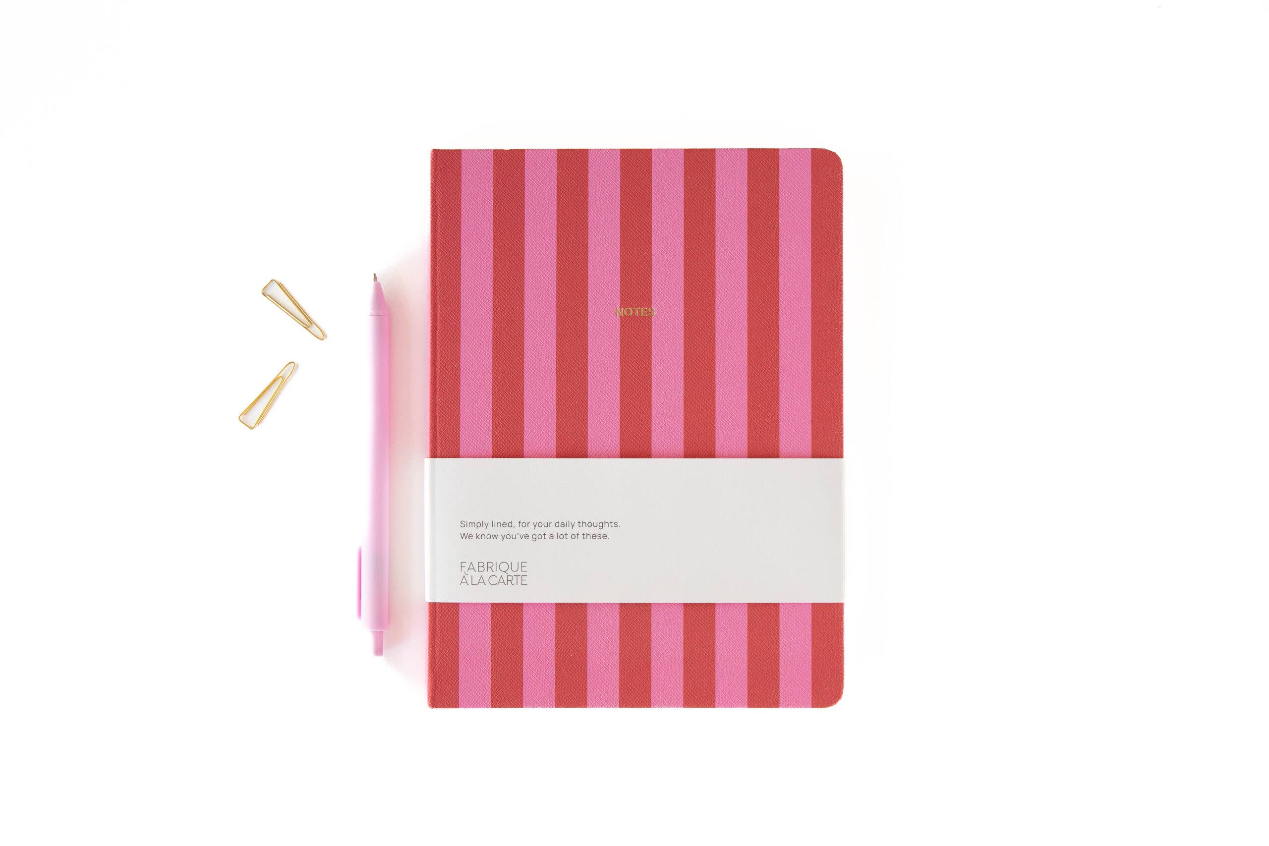 Fabrique Notizbuch Streifen Pink