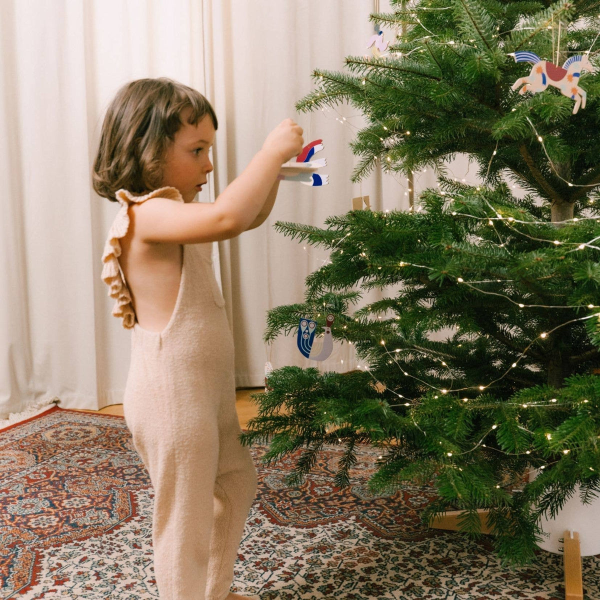 milin - 'gelbe Katze' Anhänger für den Weihnachtsbaum