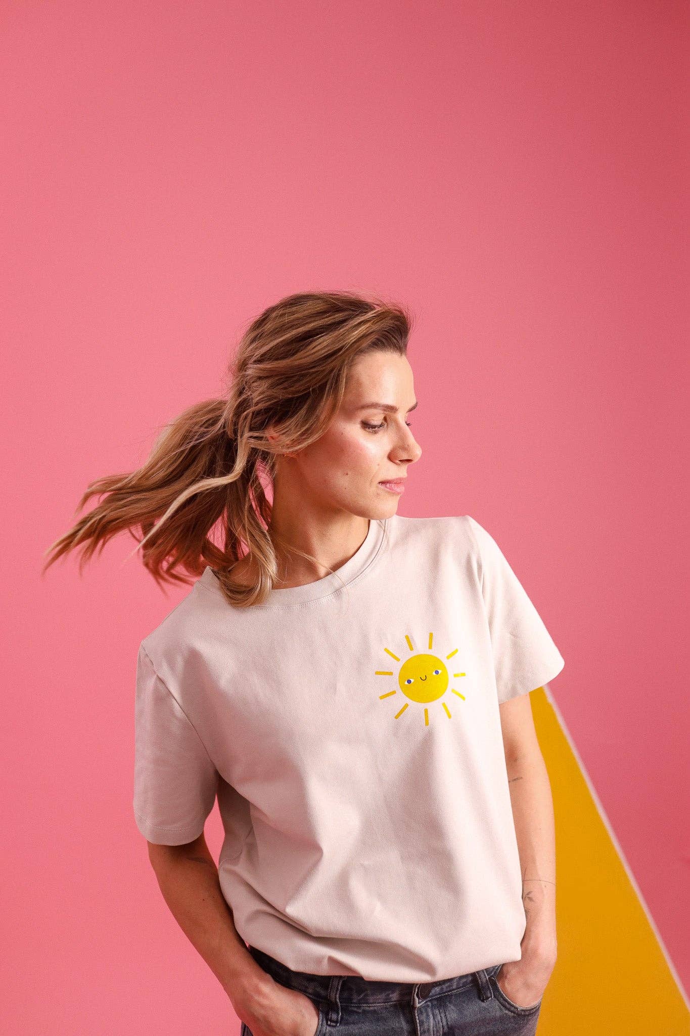 Sonne auf creme T-SHIRT Don't grow up