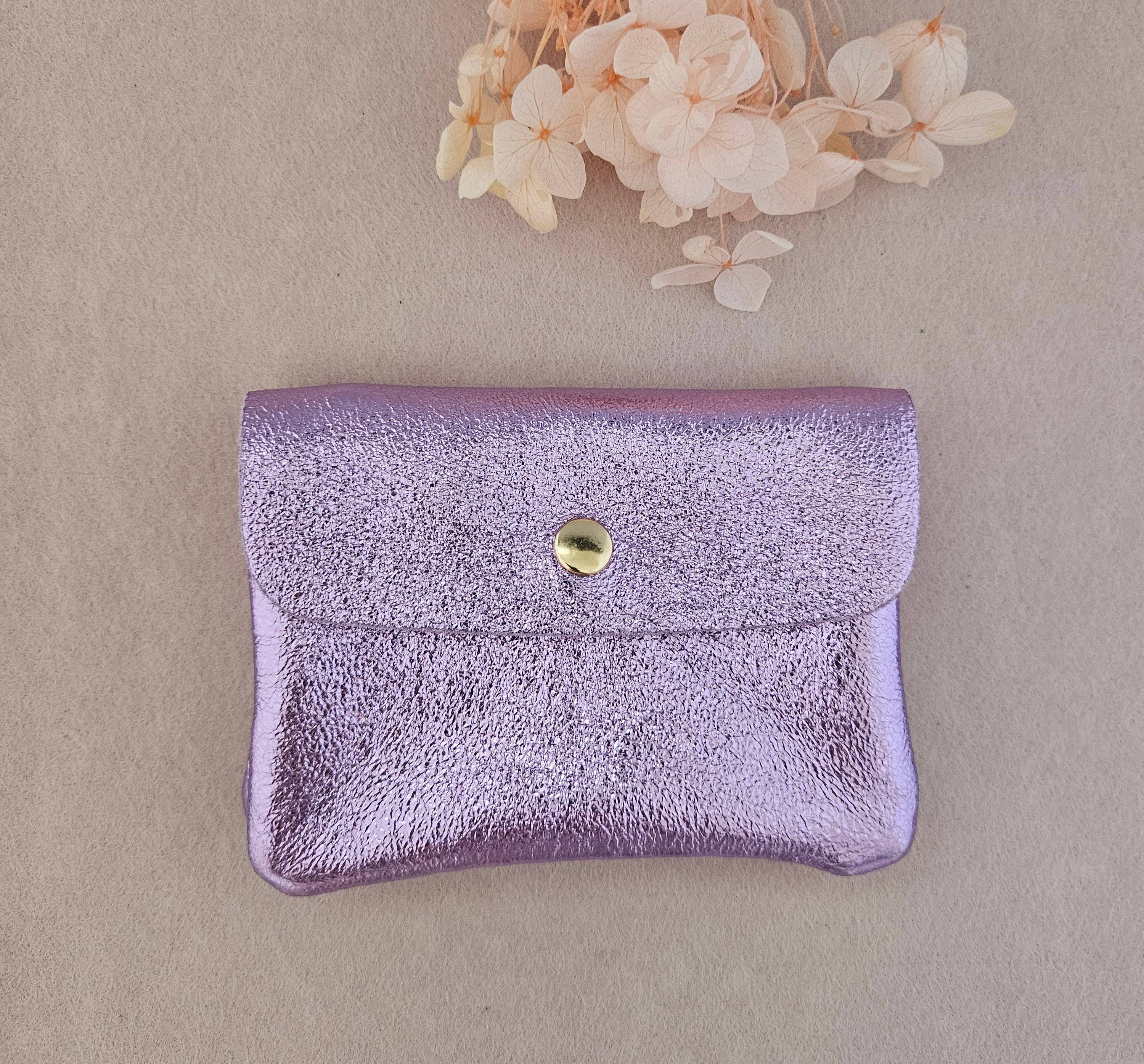 Geldbörse aus metallischem Leder (verschiedene Farben)