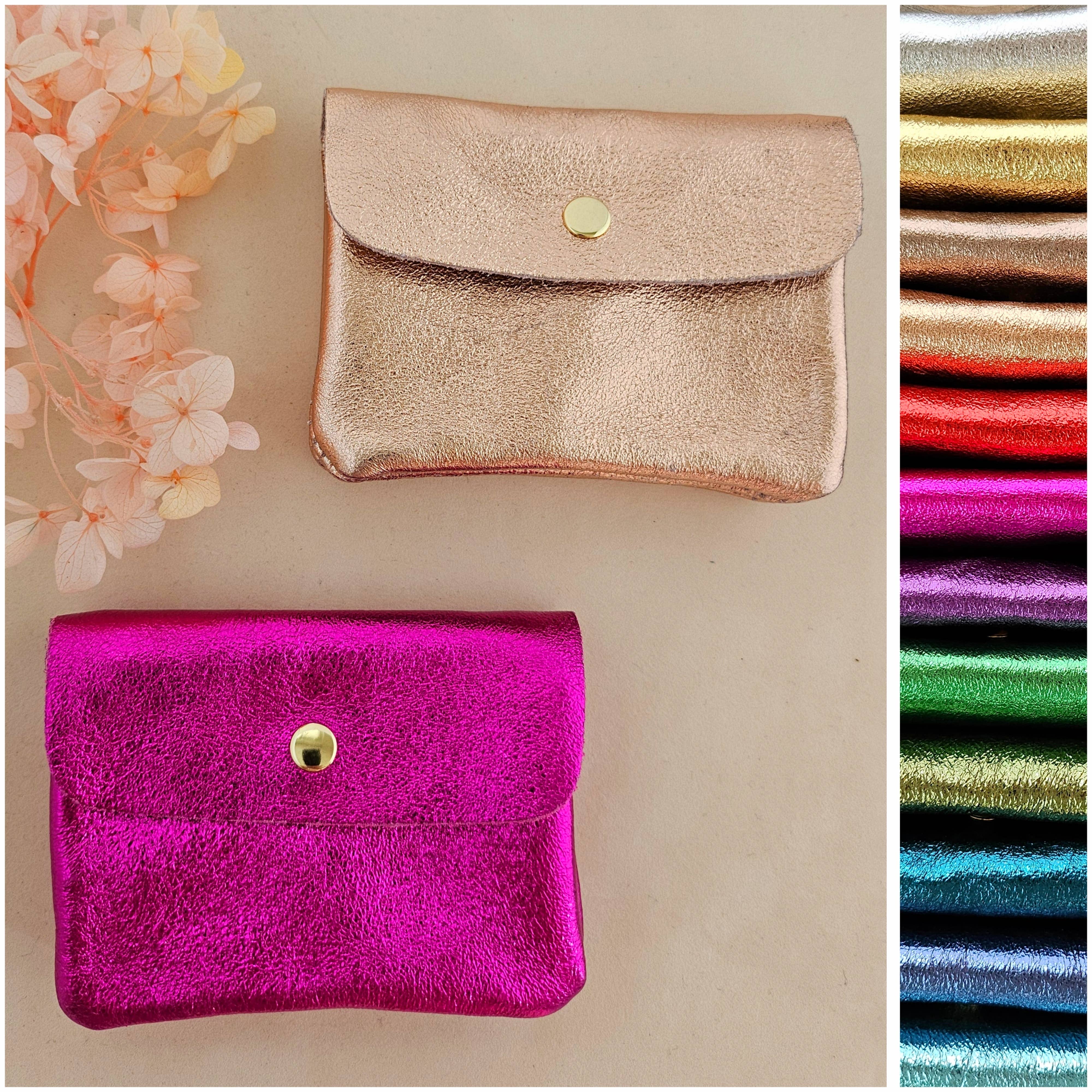 Geldbörse aus metallischem Leder (verschiedene Farben)