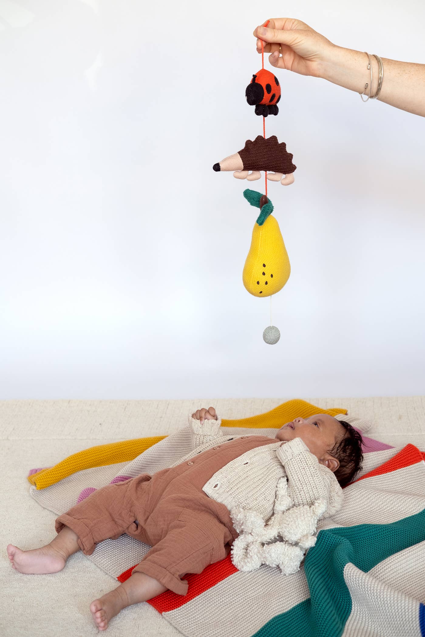Sophie Home Musik-Mobile Gartenmotiv mit Marienkäfer und Igel