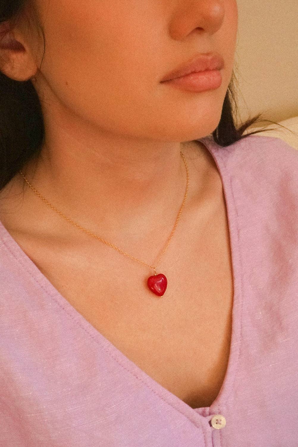 San San Mon coeur - Kette mit Herzanhänger