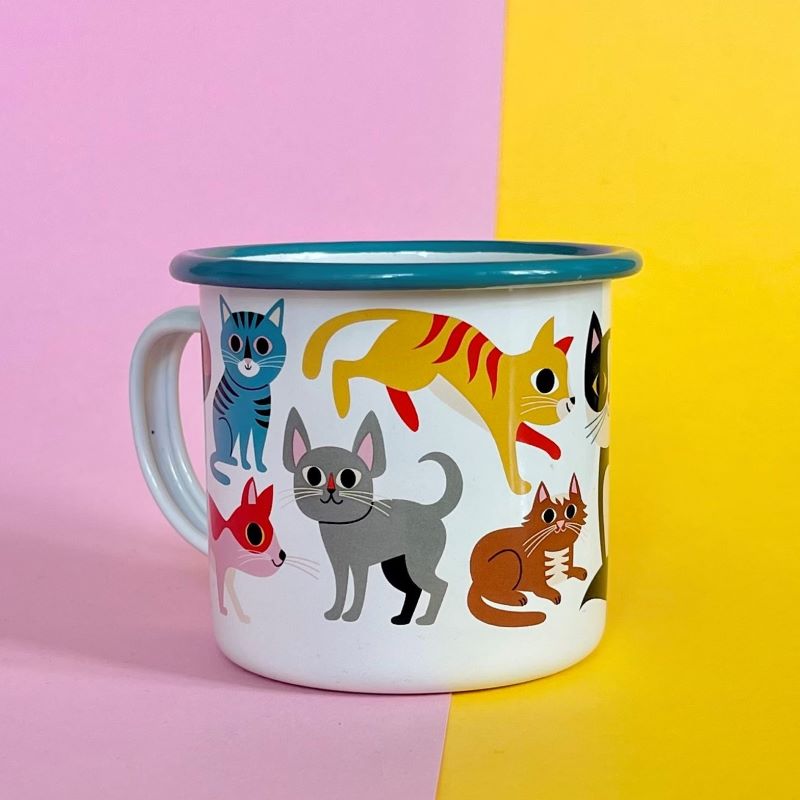 Emaille Tasse 'Cat Lover' OMM Design