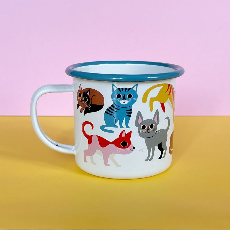 Emaille Tasse 'Cat Lover' OMM Design