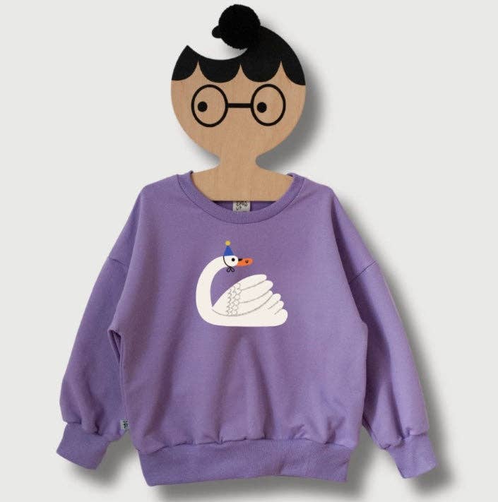 SCHWAN AUF LILA SWEATSHIRT Dontgrowup