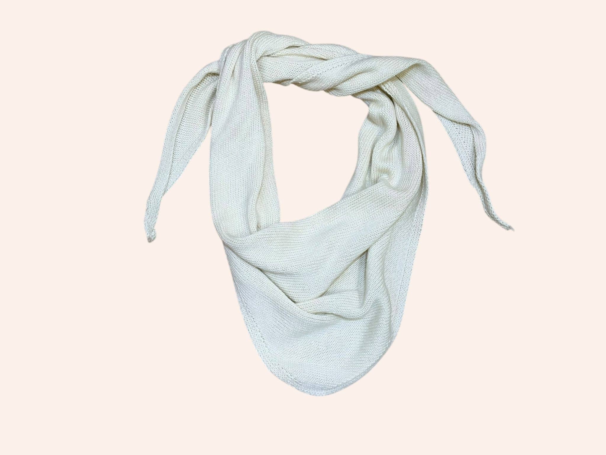 Einfarbiges Dreieckstuch aus 100 % Baumwollstrick