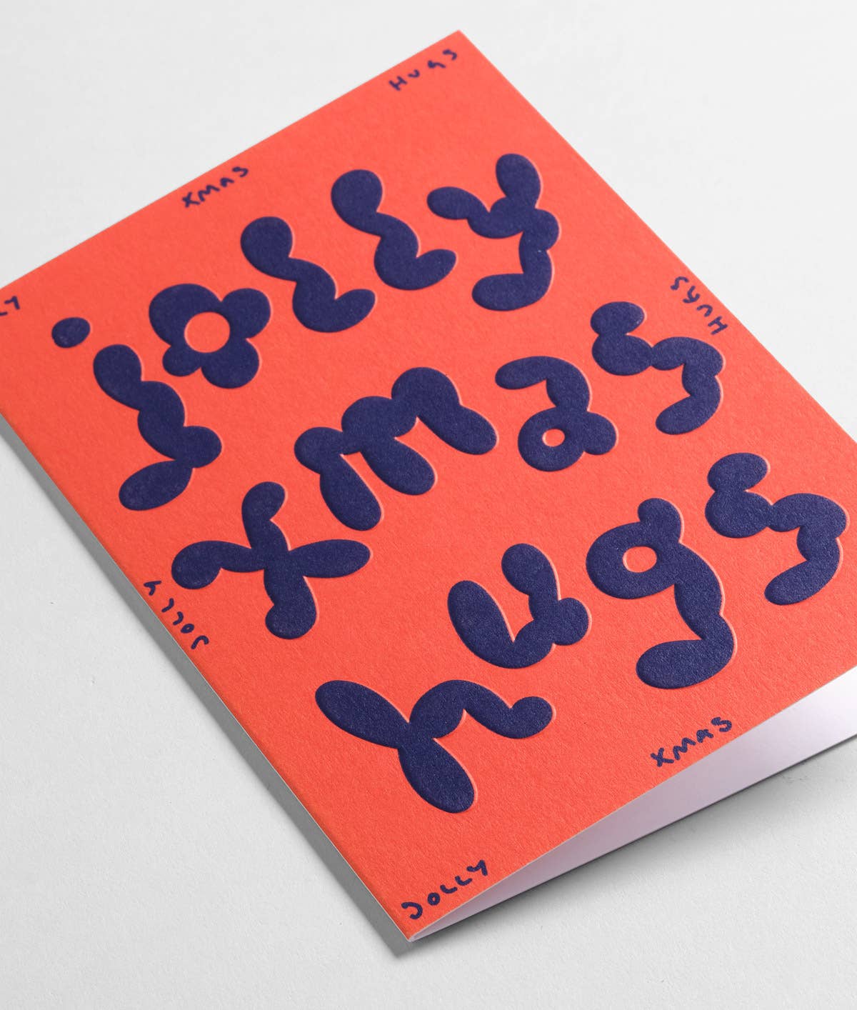 WRAP Geprägte Weihnachtsgrußkarte mit fröhlichen Weihnachtsumarmungen