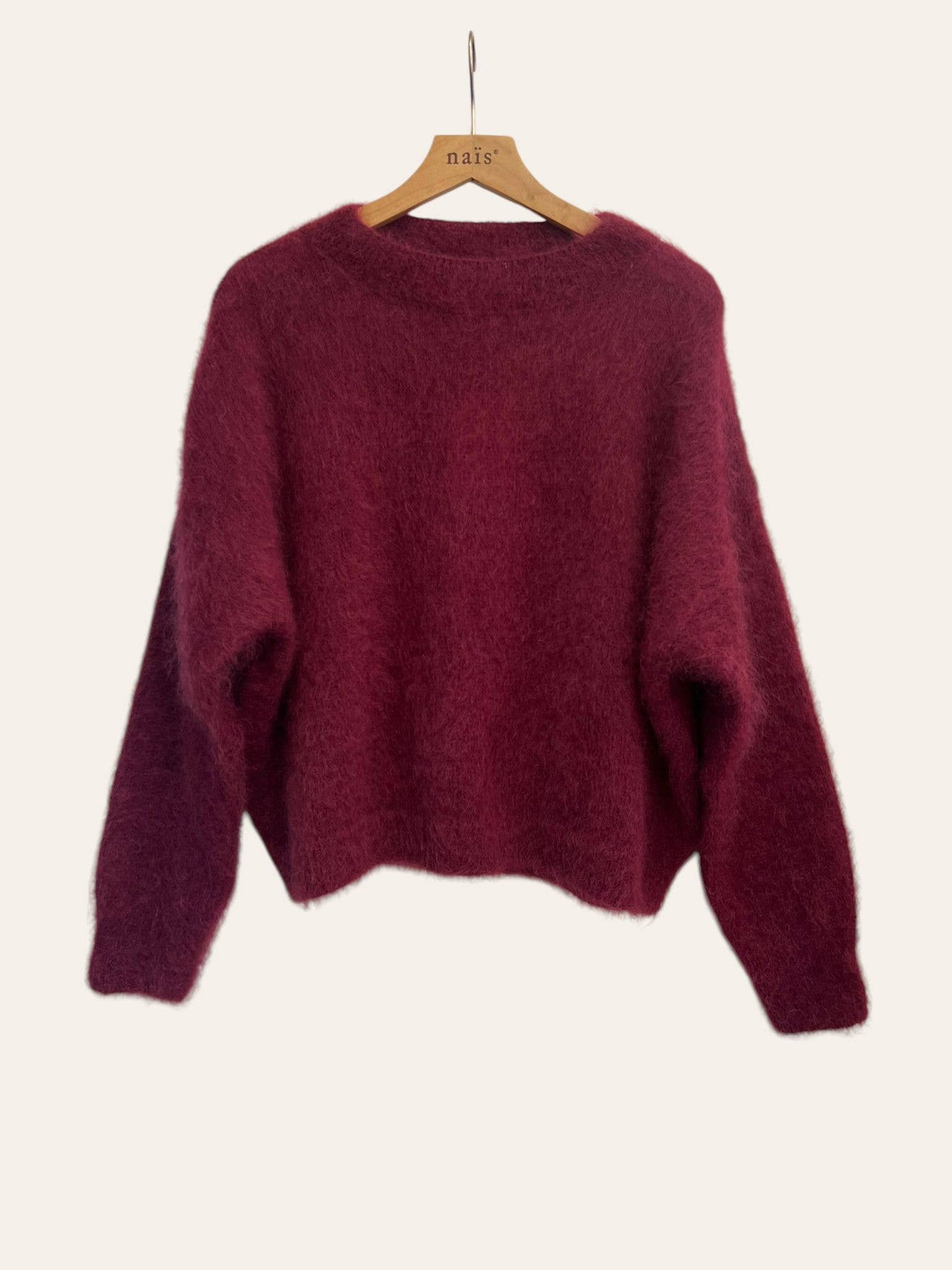 Pullover aus 74 % Kid-Mohair mit Rundhalsausschnitt