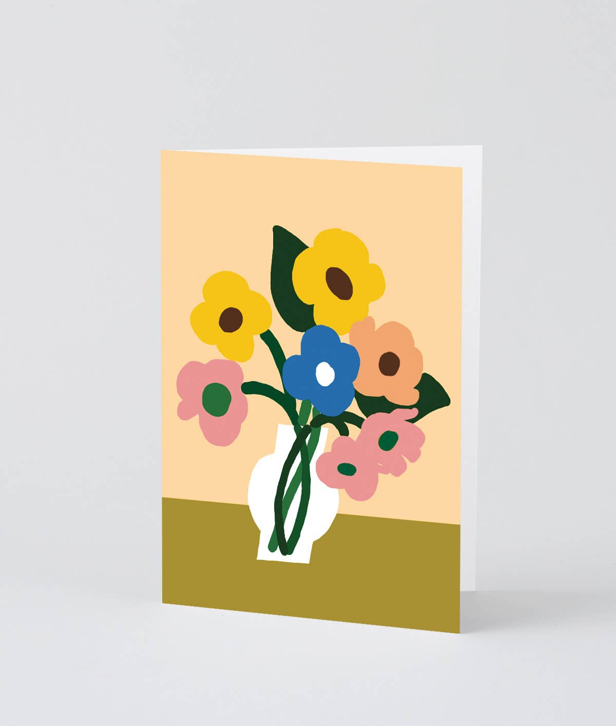 Wrap Blumen in Vase Grußkarte