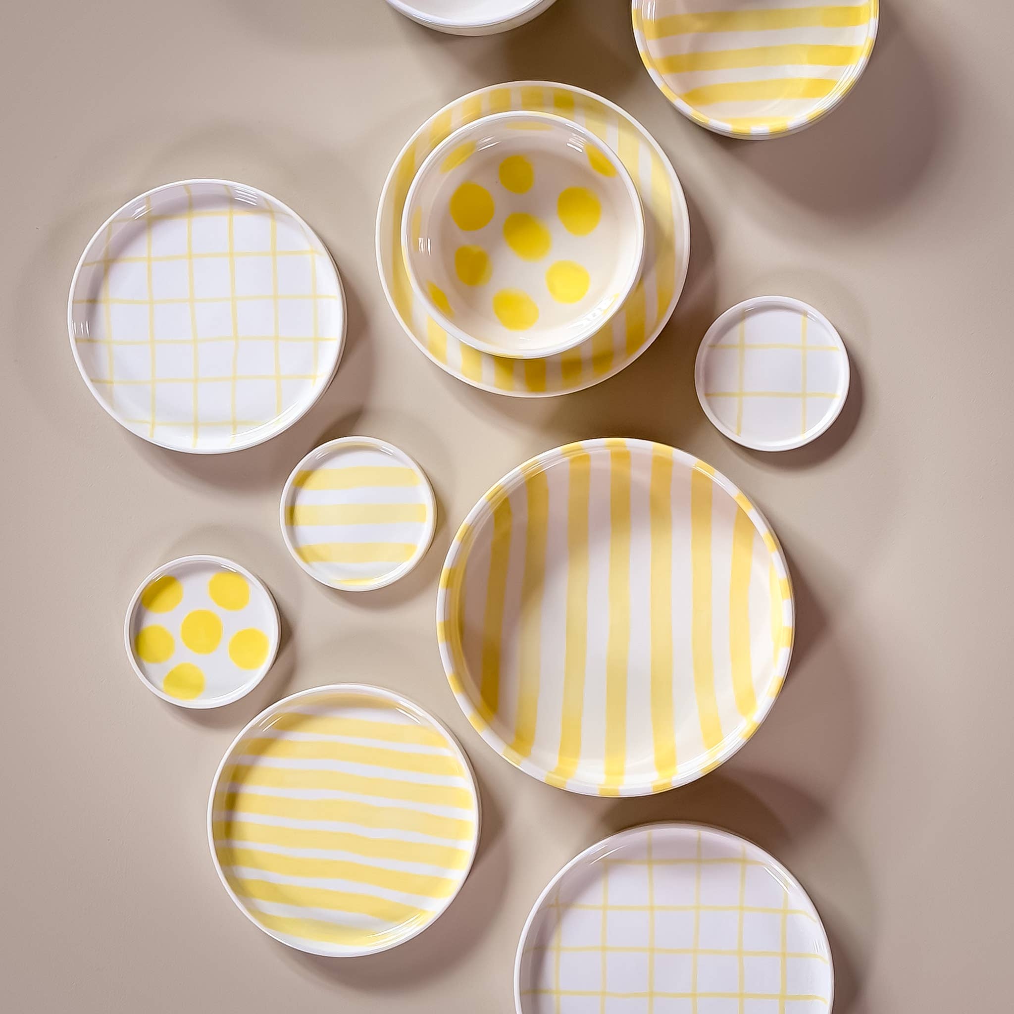 Schale gross Stripes - spiaggia yellow Magazin MInori