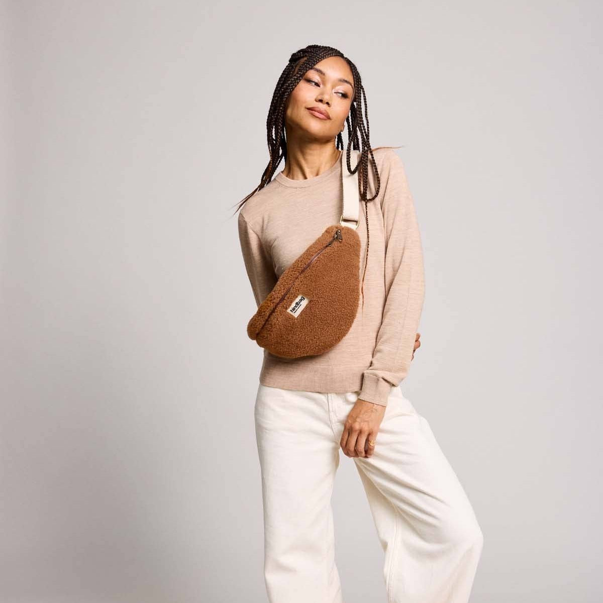 Hindbag Sasha Teddy Braun Gürteltasche