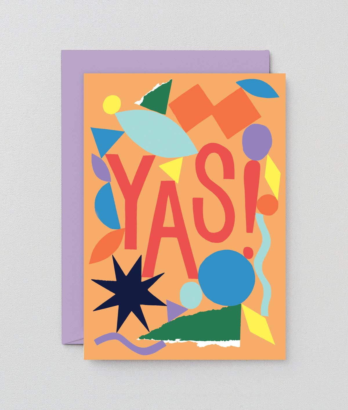 Grußkarte mit Aufschrift „Yas“