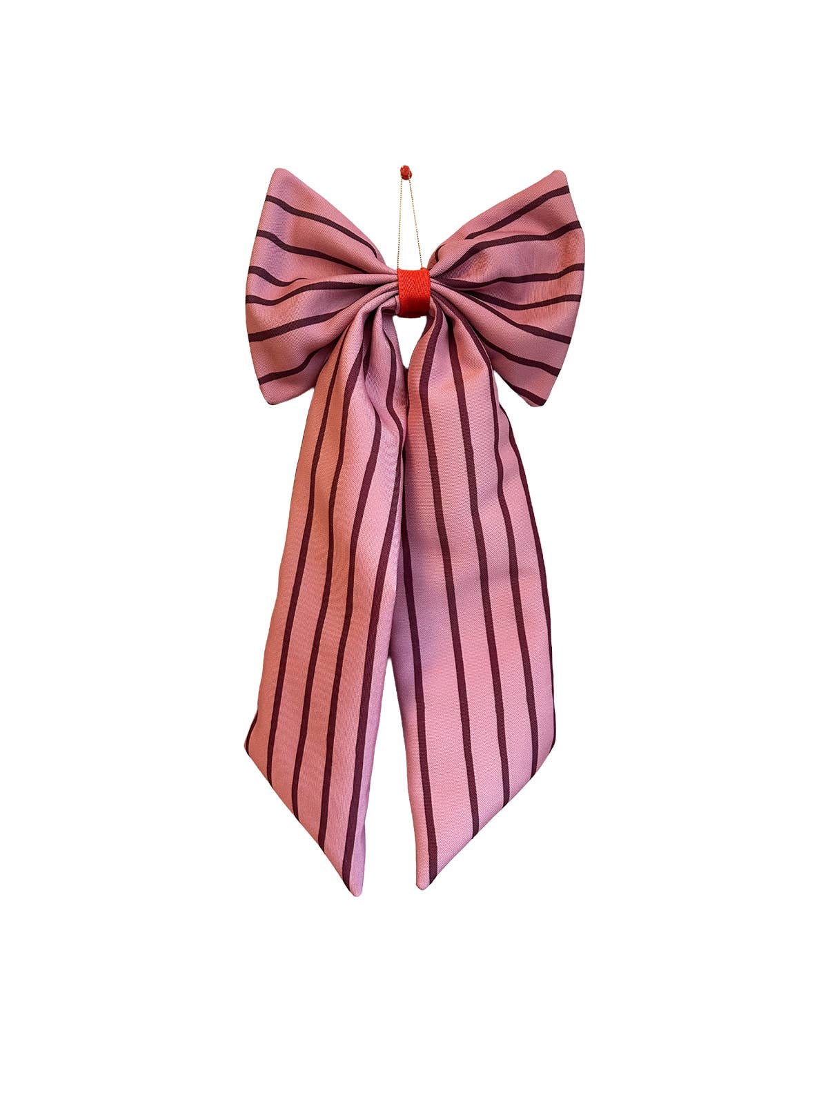 coopz - Schleife rosa/plum schmal gestreift