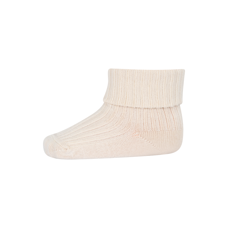MP Denmark Gerippte Baby Socken 'Ecru'