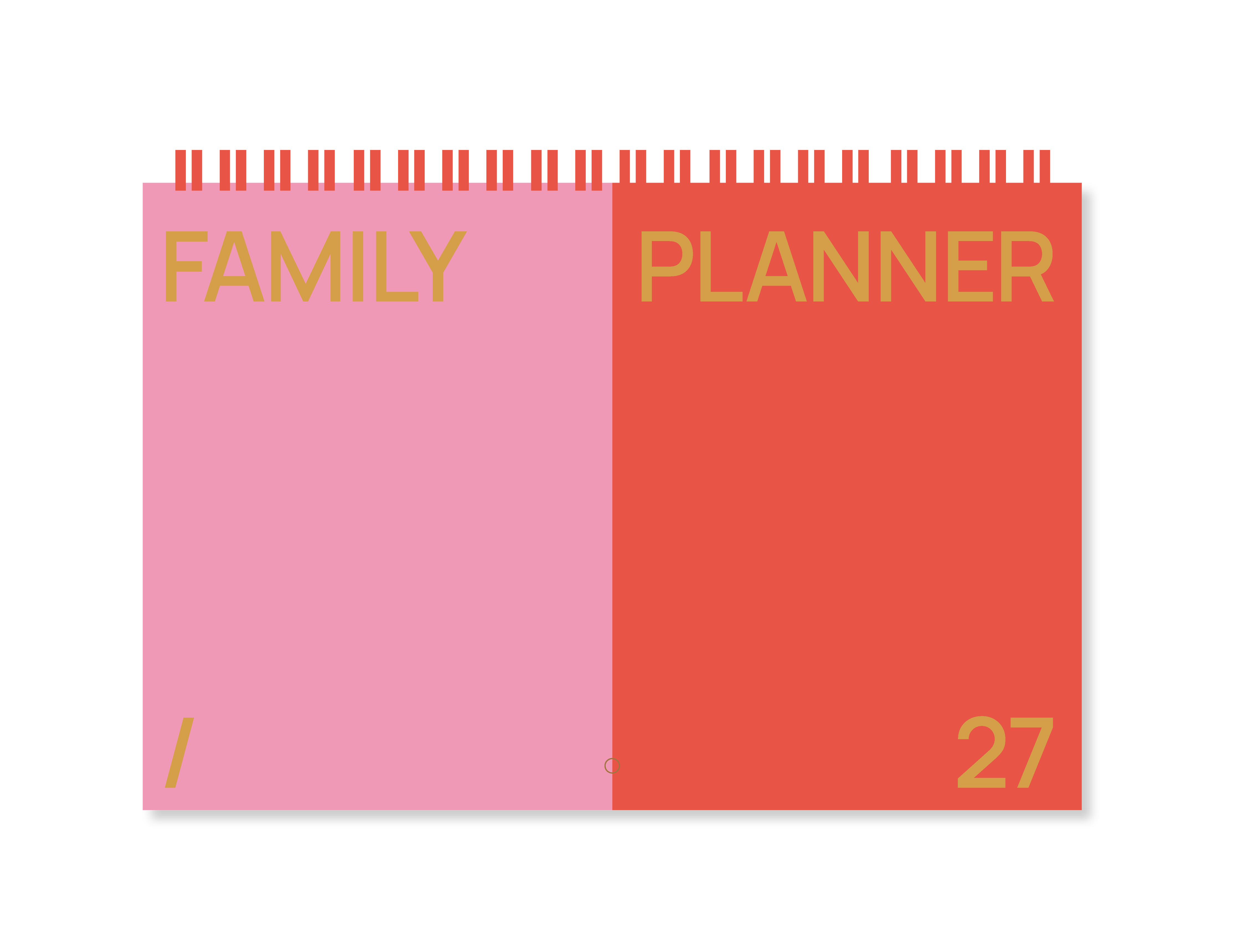 A-Journal - A-Journal Familienplaner 2027 - Pink/Rot