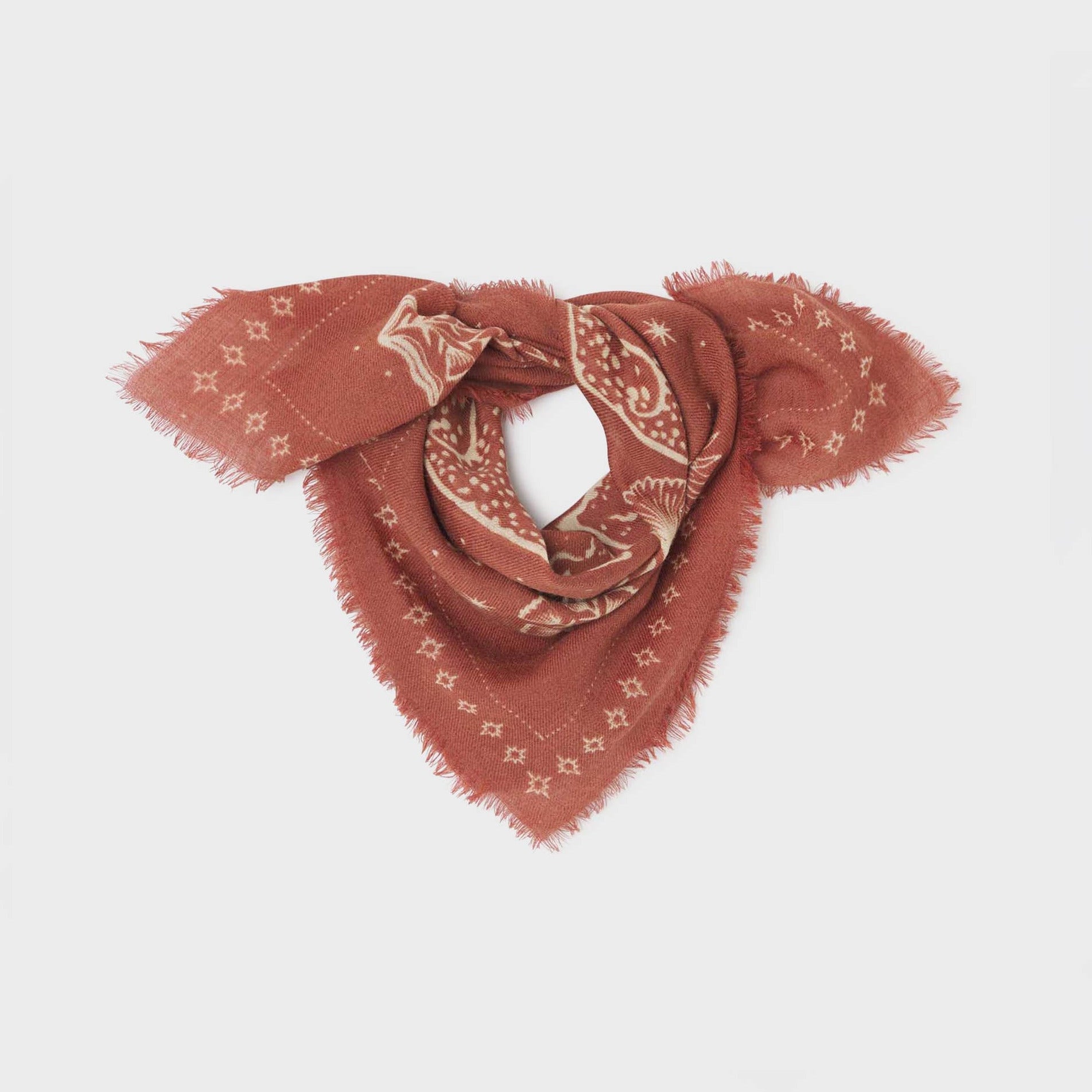 Kleines Halstuch aus 100% Wolle Sasha Terracotta Billybelt