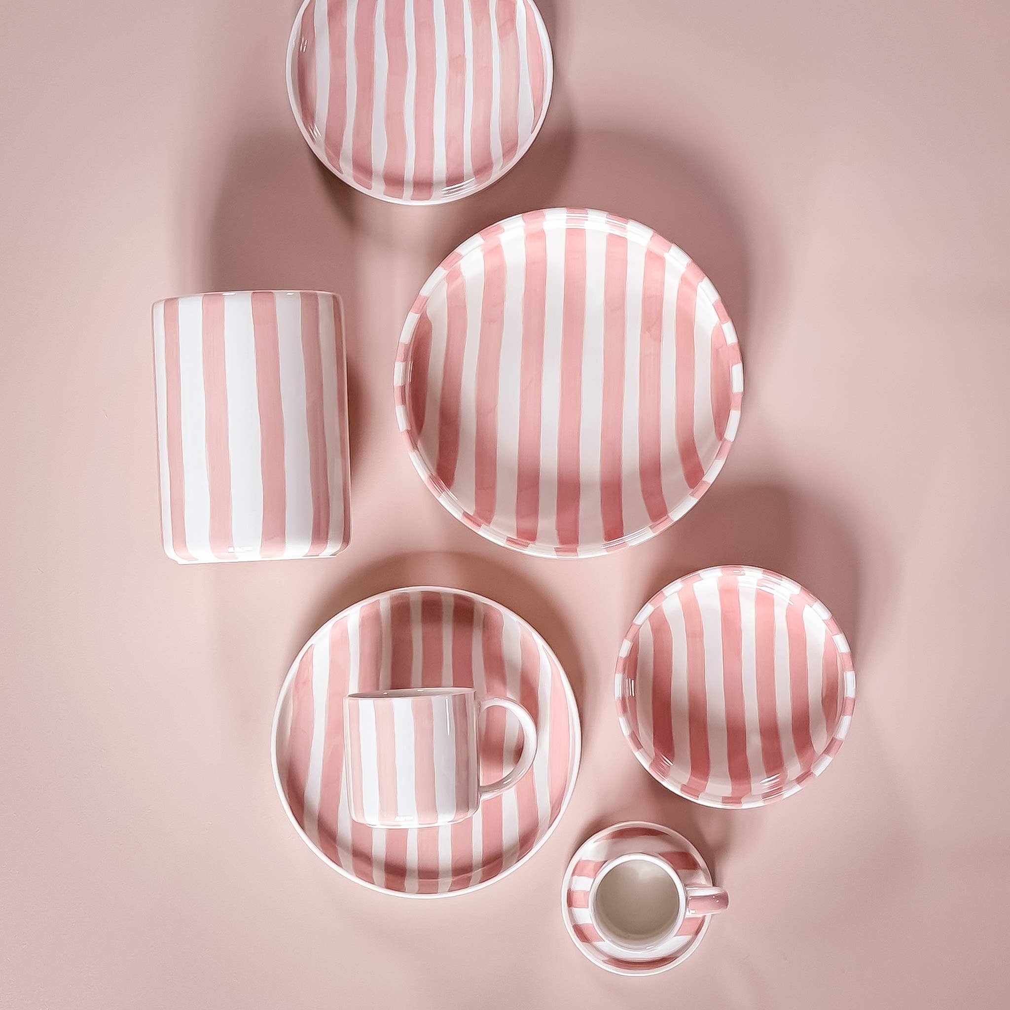 Espresso Stripes - incanto rose (2er Set - 4 Teile)