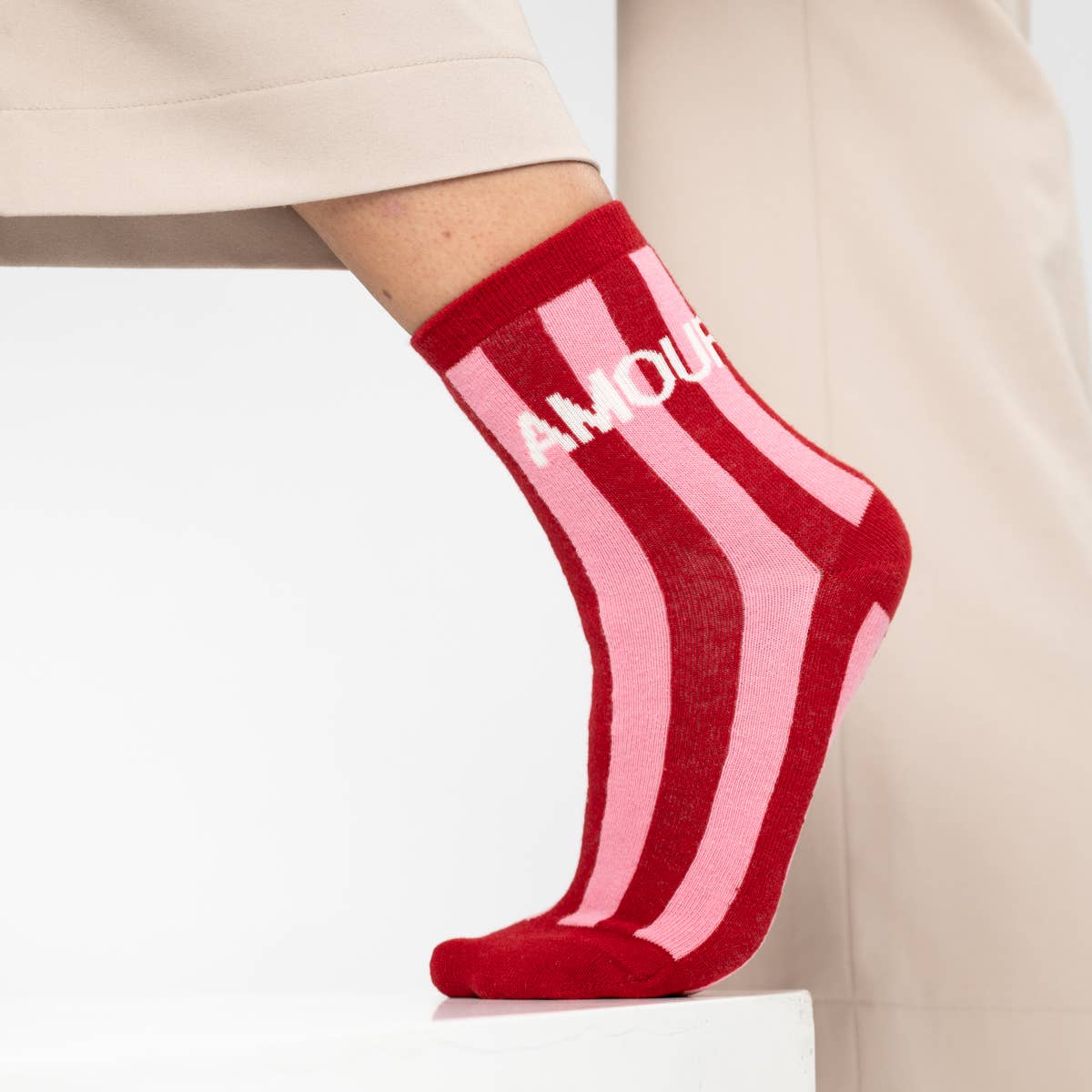BILLYBELT - Gestreifte Socken - Liebe- Grösse 36-41