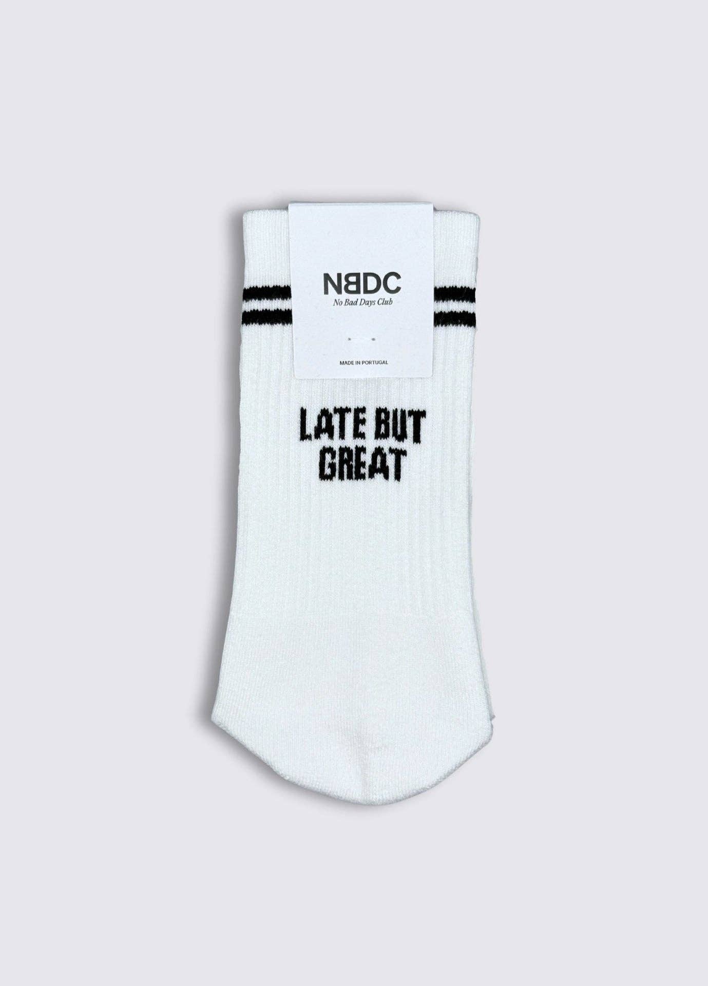 No Bad Days Club -" LATE BUT GREAT" SOCKEN | RETRO Design