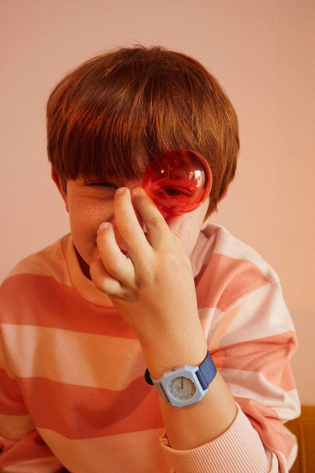 Blaue Cotton Candy Uhr mini kyomo