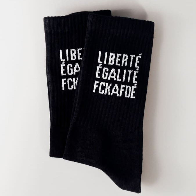 FCKAFDÉ Statement Socken in schwarz von arrel