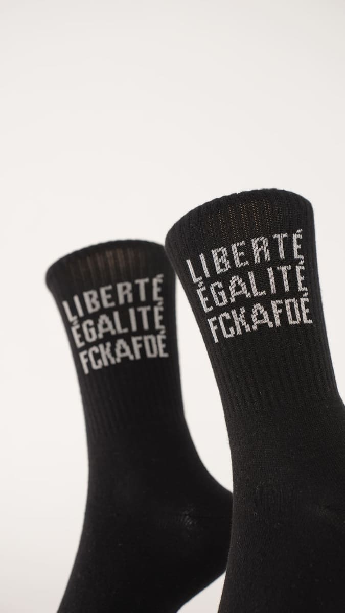 FCKAFDÉ Statement Socken in schwarz von arrel