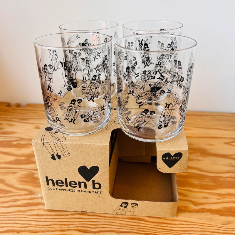 helen b Glas 'naked couple' (einzeln oder 4er Set)