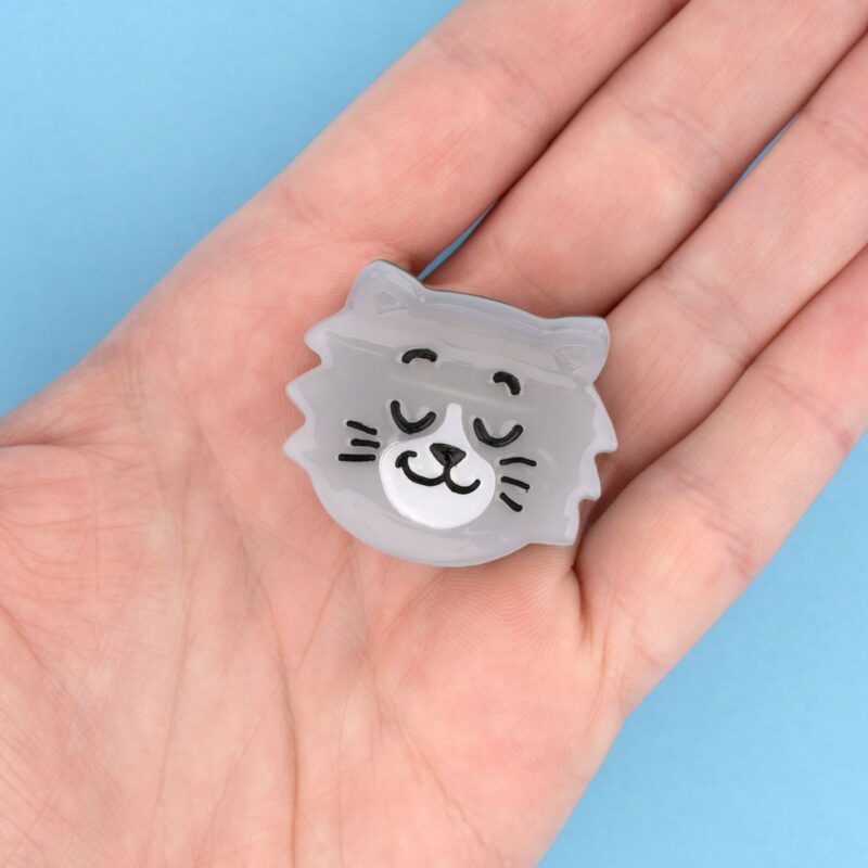 Coucou Suzette Mini Haarklammer 'Grey Cat'