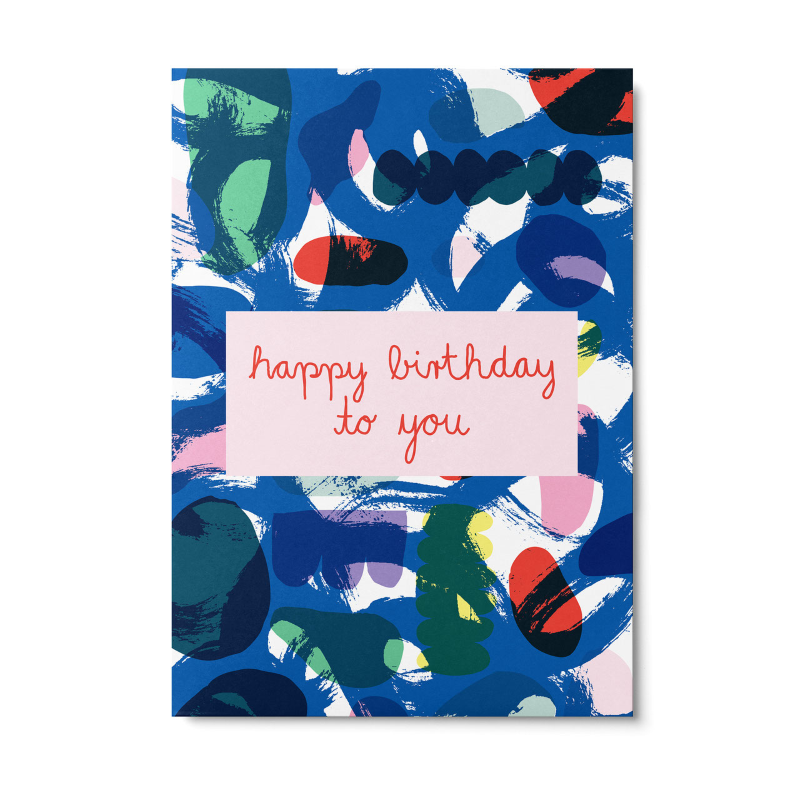 Unter Pinien Postkarte 'happy birthday to you'