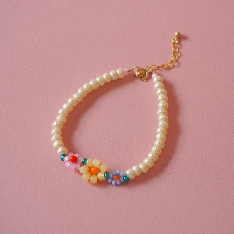 SanSan Armband aus Glasperlen 'Flowers and Blossoms'