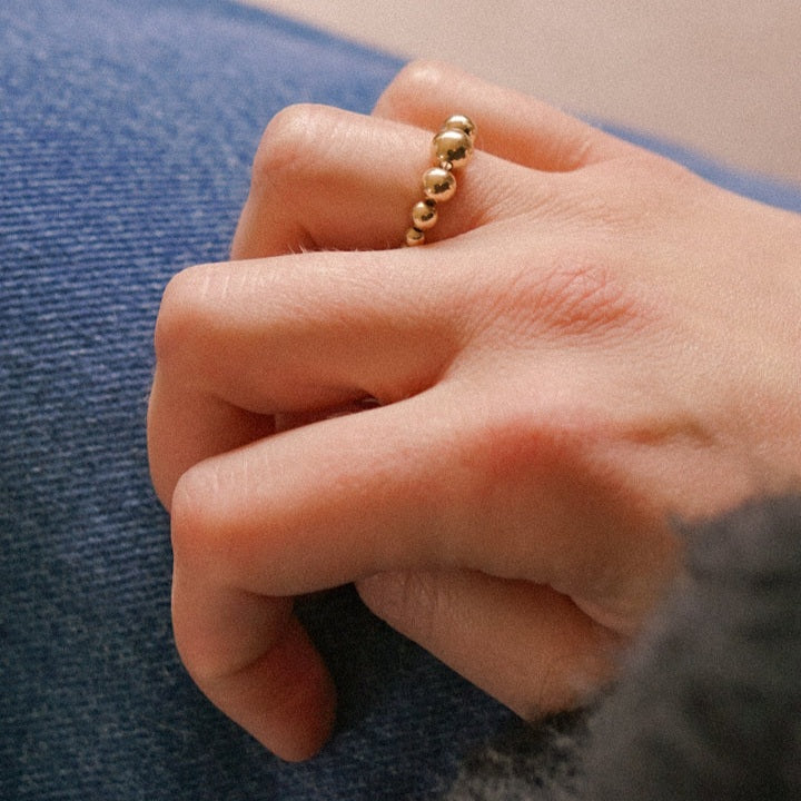 SanSan CHUNKY Gold Bubbles Ring