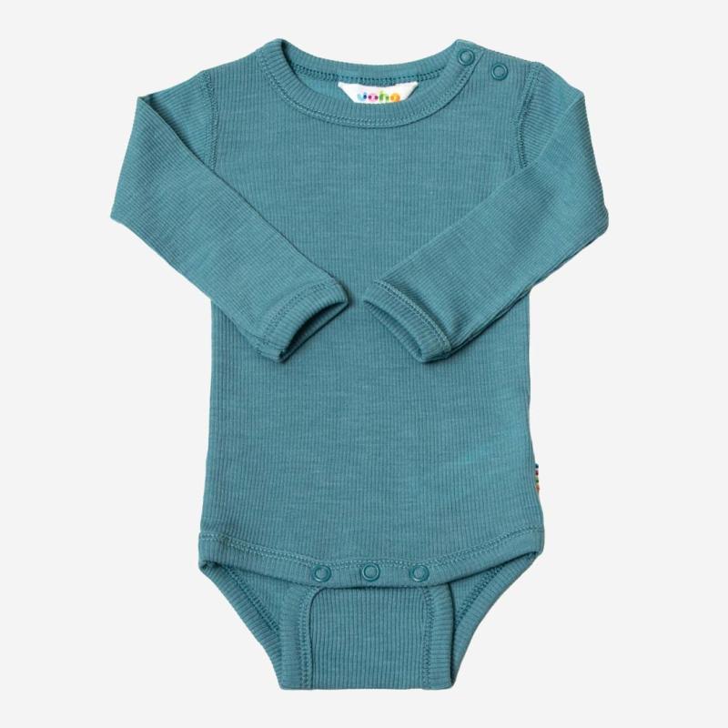 Langarm Body Wolle Seide Joha 'blau'