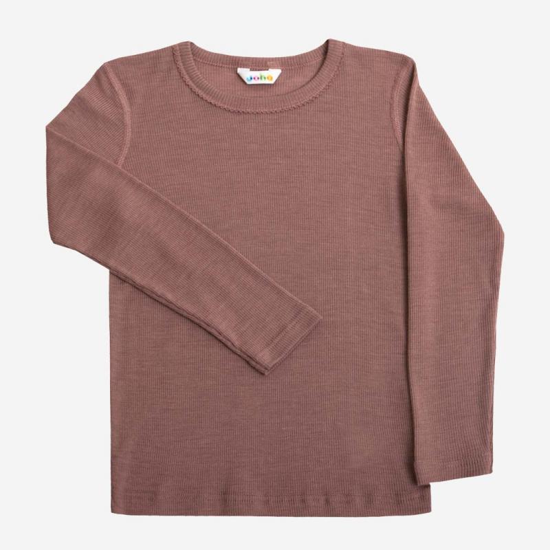 Joha Langarmshirt Wolle/Seide 'altrosa'