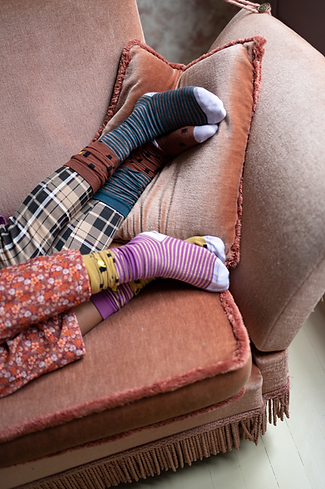 Sticky Lemon Kniestrümpfe 'golden stripes | edison teal'